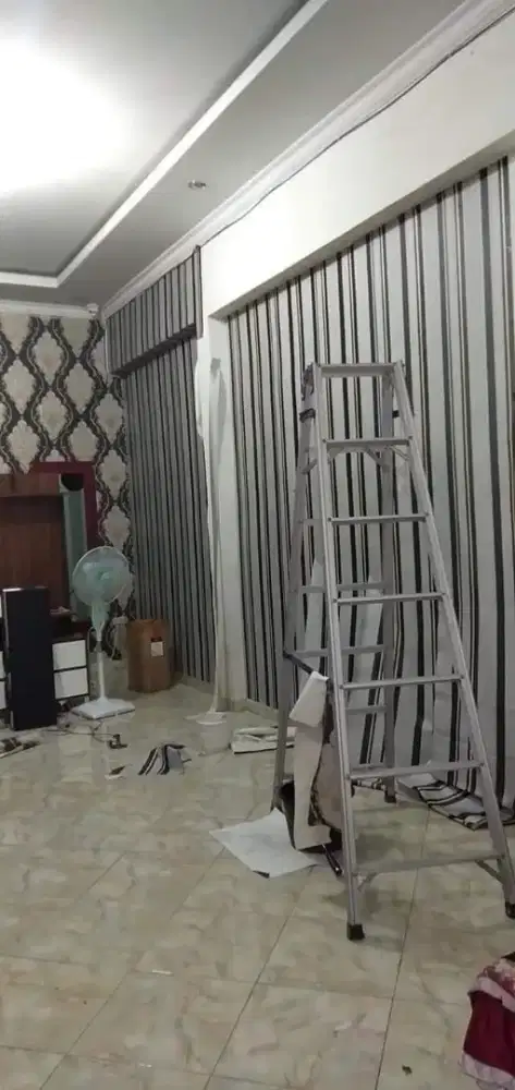 Jasa pasang wallpaper dinding premium