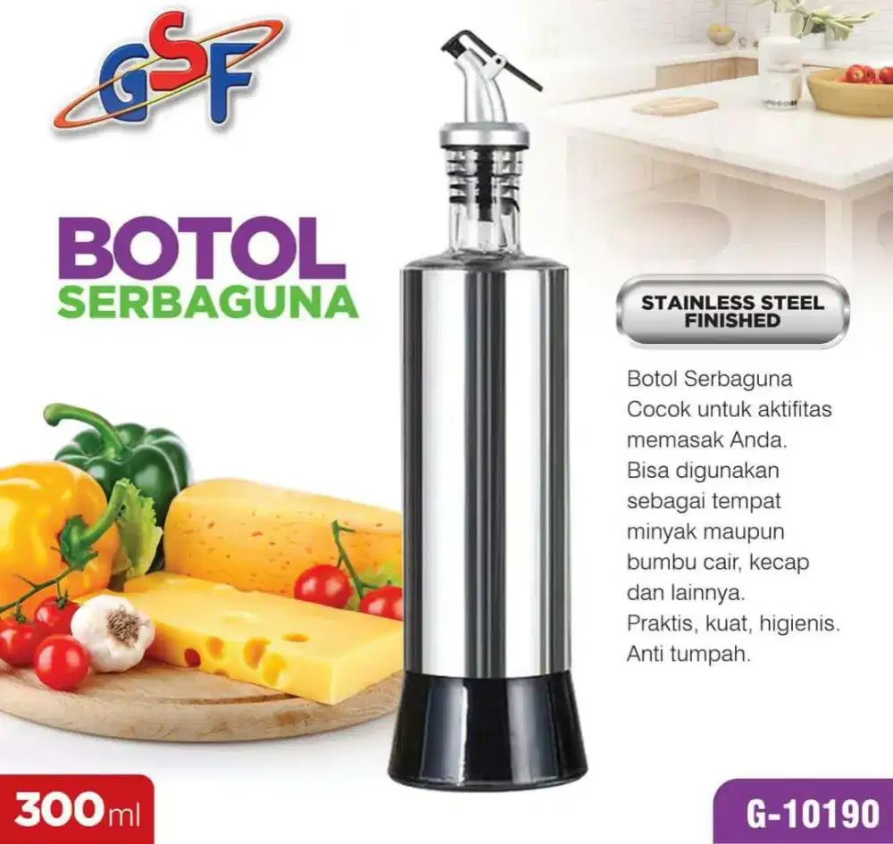 Botol serbaguna Merk GSF bun body stainless steel kapasitas 300ml