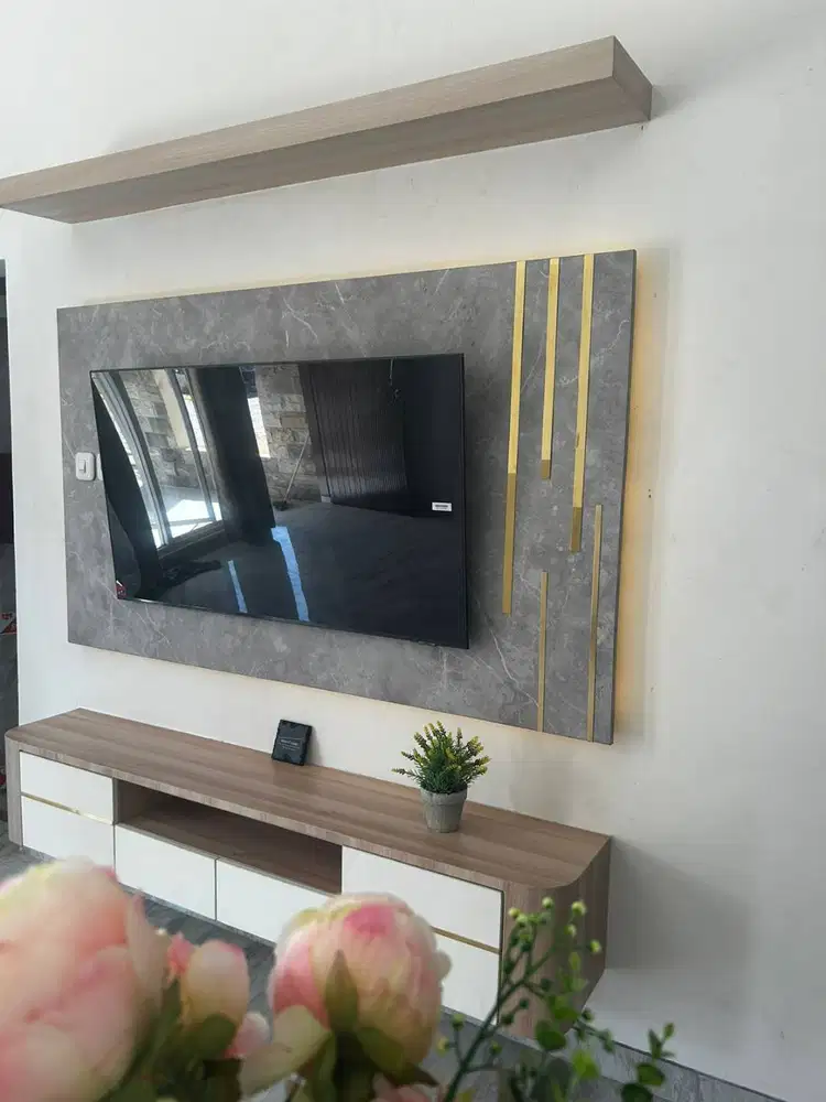 Backdrop tv minimalis premium sidoarjo surabaya