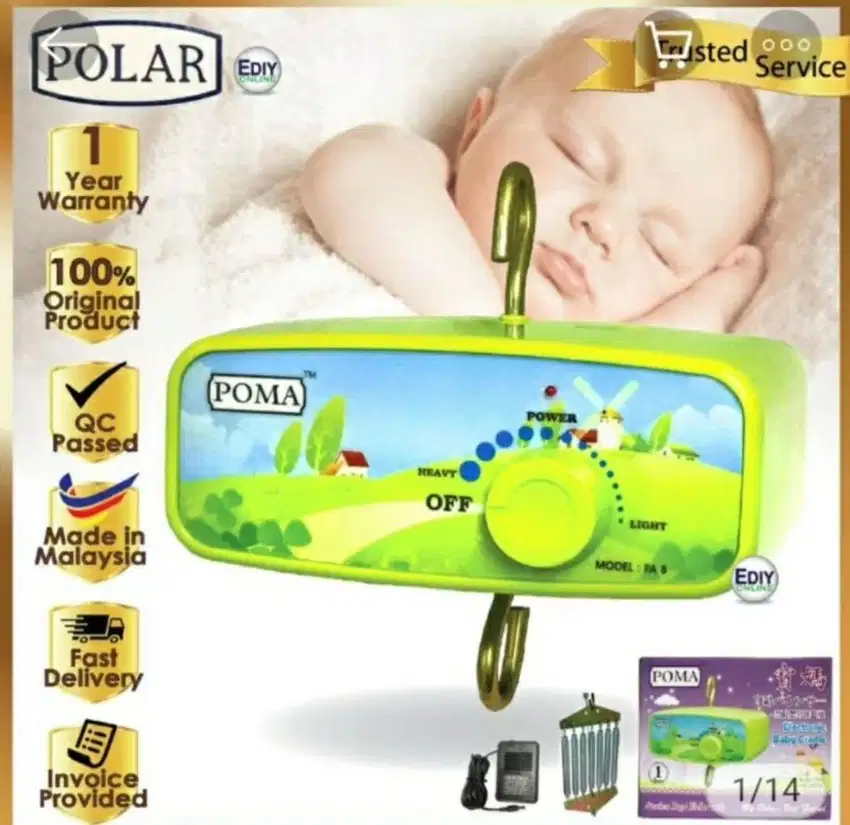 Polar Mesin Ayunan Listrik bayi POMA Original