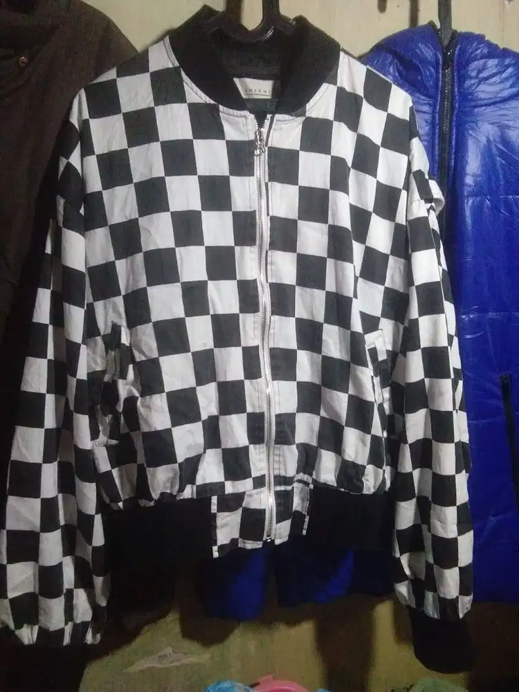 Jaket bomber boxy L kanvas