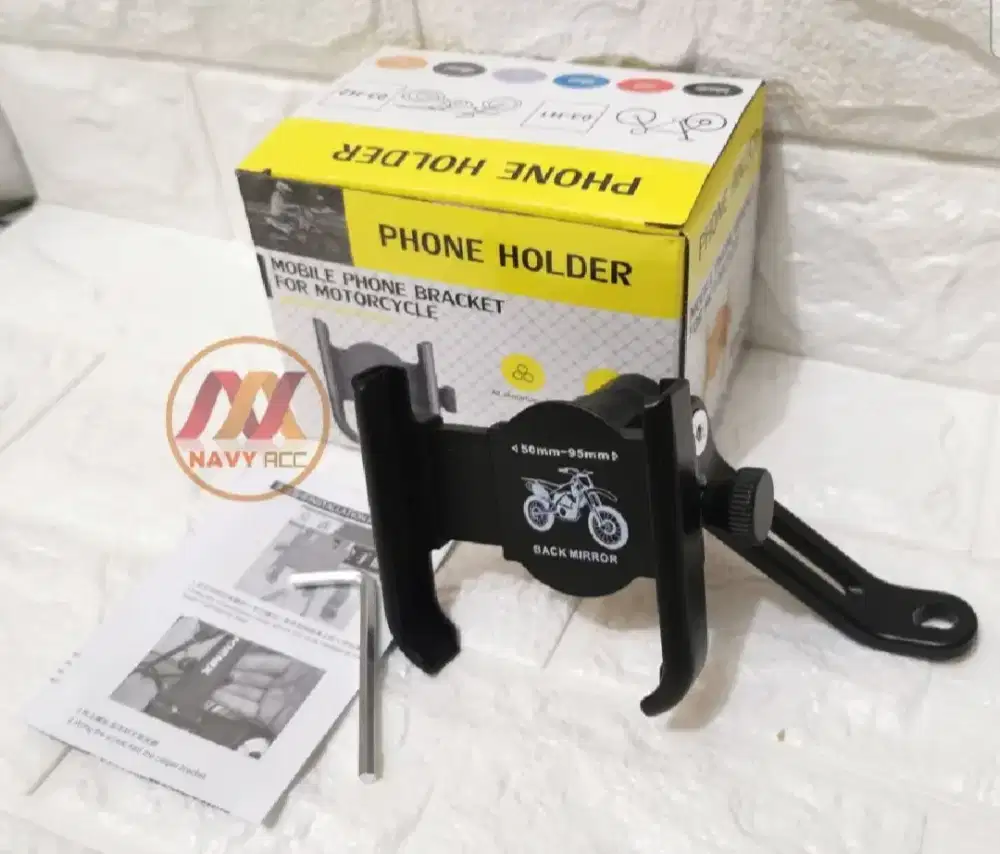 Holder hp motor model tangkai bahan besi kondisi baru