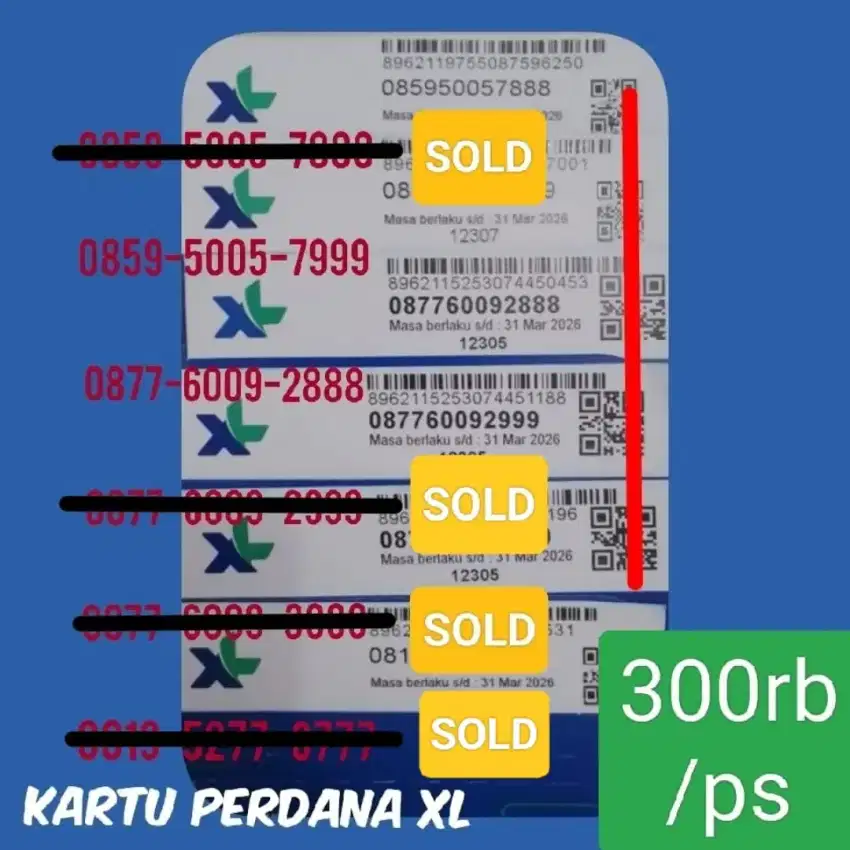 Kartu Perdana XL nomor Cantik Pilihan Kartu Baru