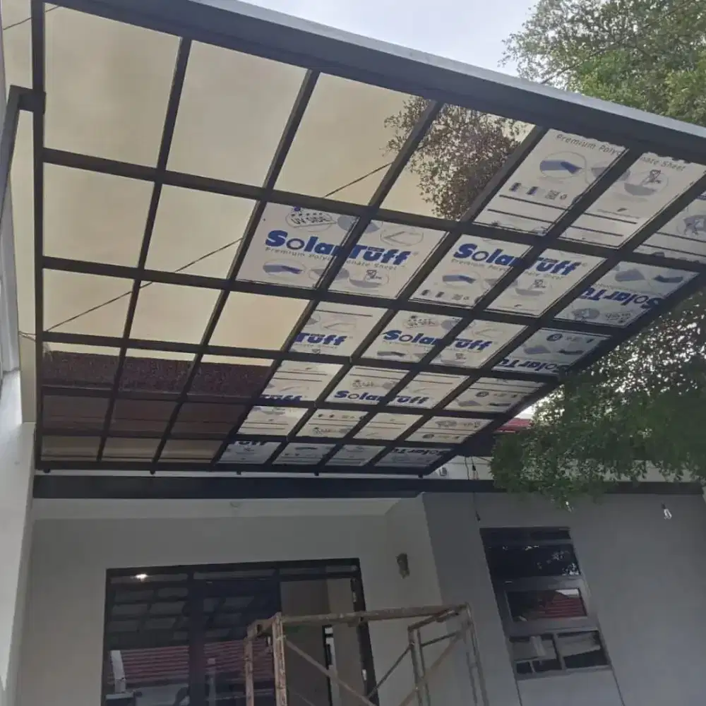 Kanopi rangka hollo galvanis dgn atap banyak pilihan