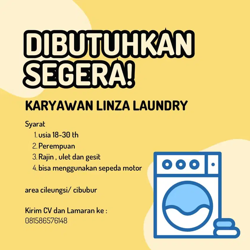 Lowongan Kerja Staff Laundry