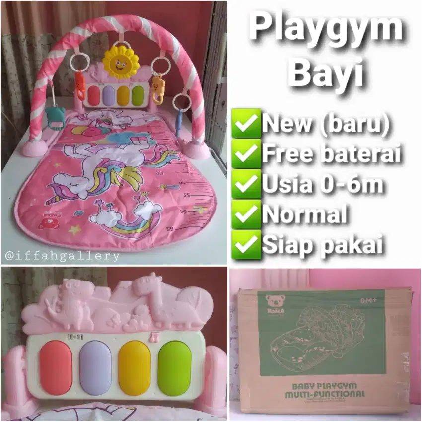 Playgym Bayi Warna Pink Bahan Lembut Fungsi Normal Siap Pakai