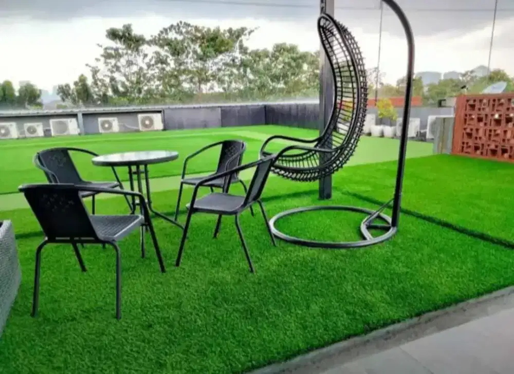 Pemasangan Rumput Paling Awet Dan Ada Pori - pori nya