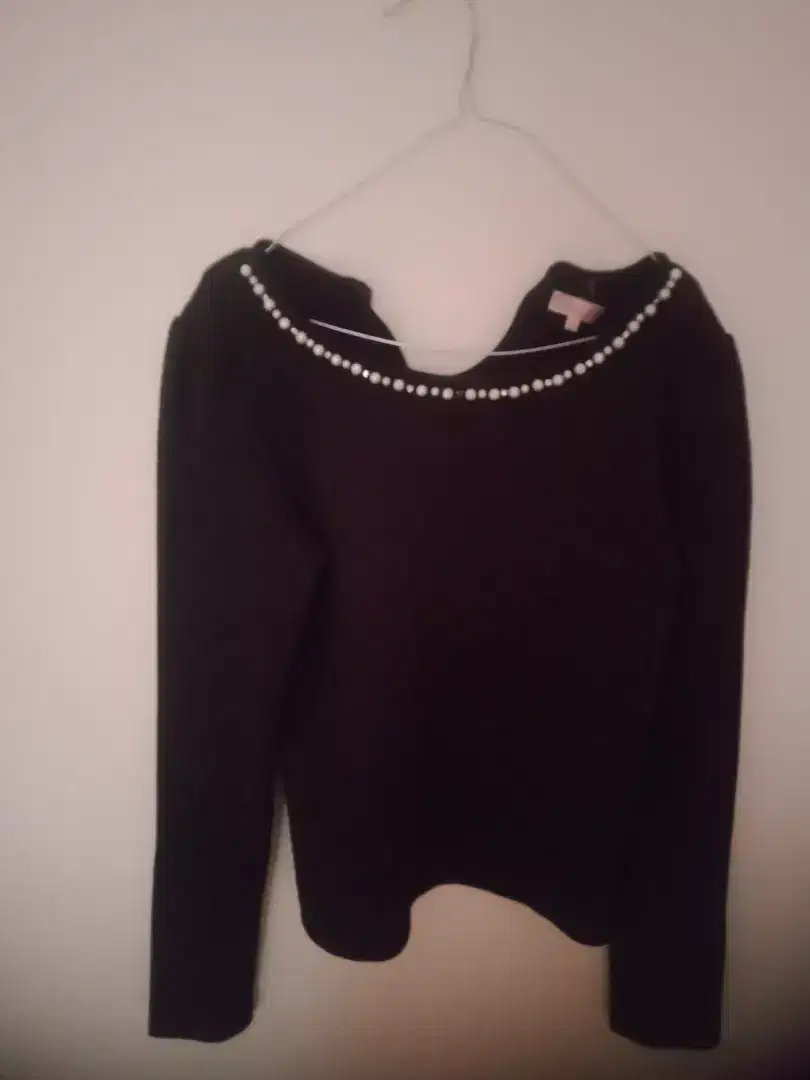 Blouse crop top black