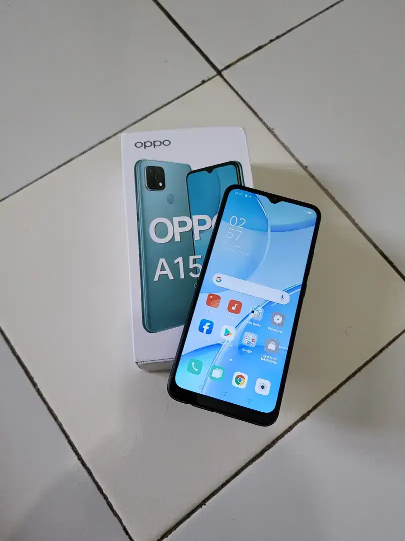 Ram 6GB 128GB - Oppo A15s bening lengkap