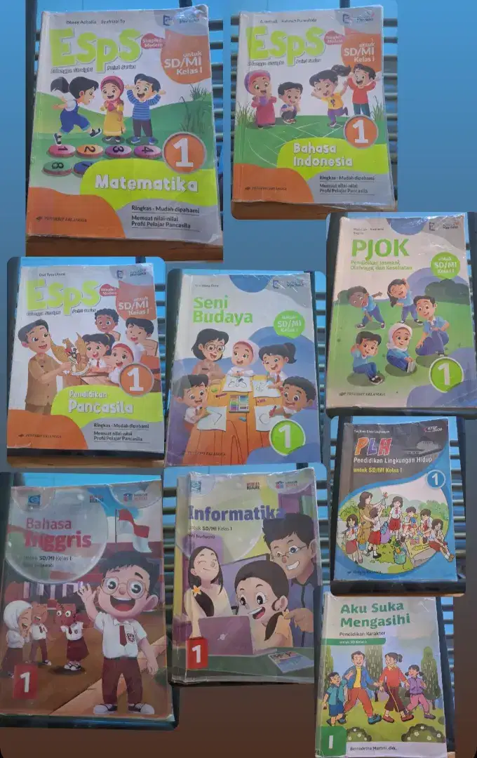 Dijual Buku Sekolah Anak SD Kelas 1 Kurikulum Merdeka 2023/2024