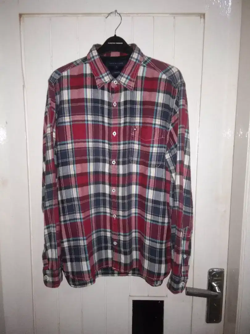 Kemeja Flanel Tommy Hilfiger Original