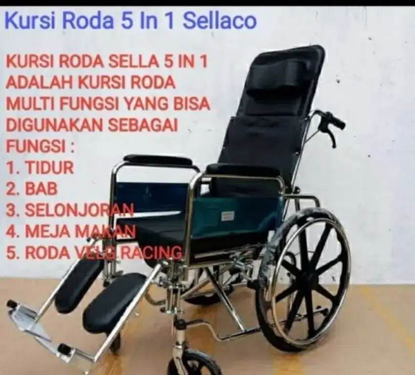 Jual Murah Kursi Roda Merk Sellaco 5 in 1