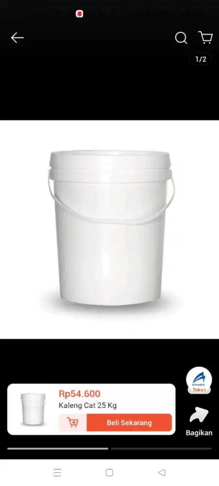 Kaleng cat bekas 25 kg