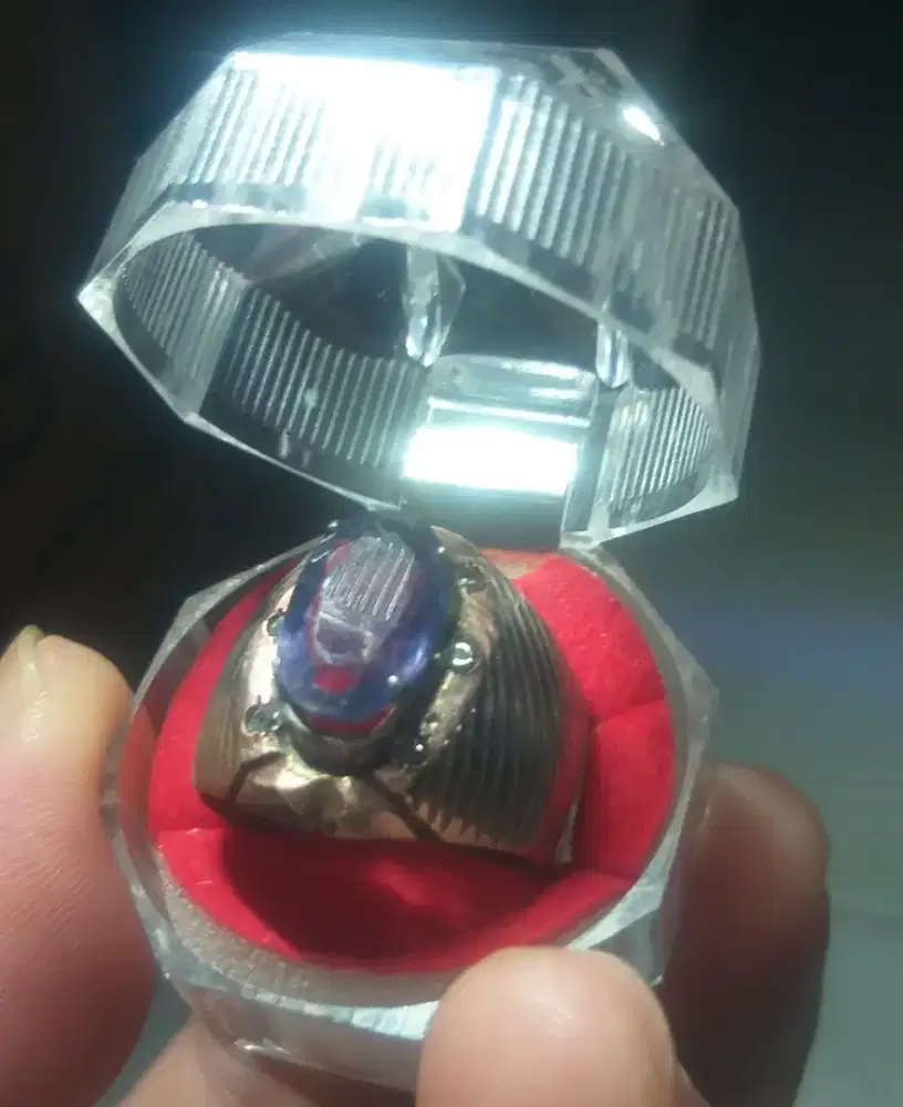 Cincin Batu Natural Iolite (India)