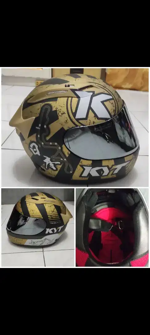 KYT RC7 hitam gold