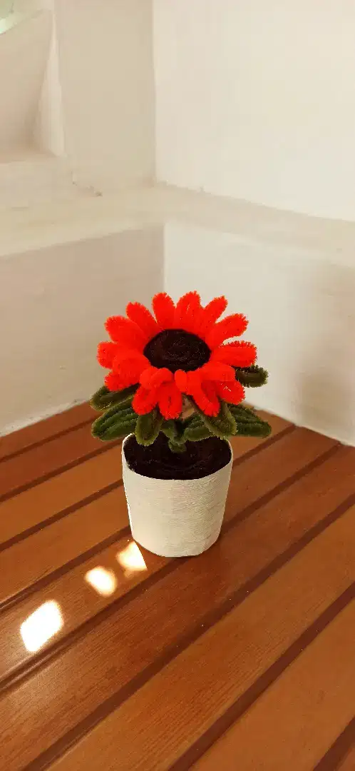 Bunga Matahari - Pipe Cleaner flower / bunga kawat bulu