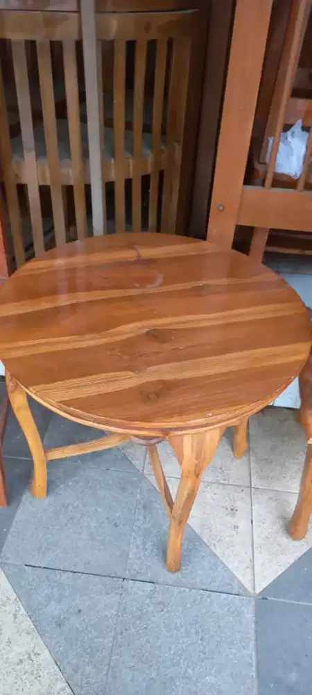 1 Set Meja Kursi Kayu Jati, Meja Kursi Jati, Set Meja Kursi Santai