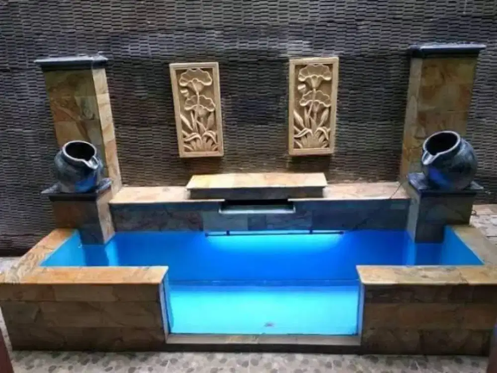 Kolam ikan koi kaca minimalis