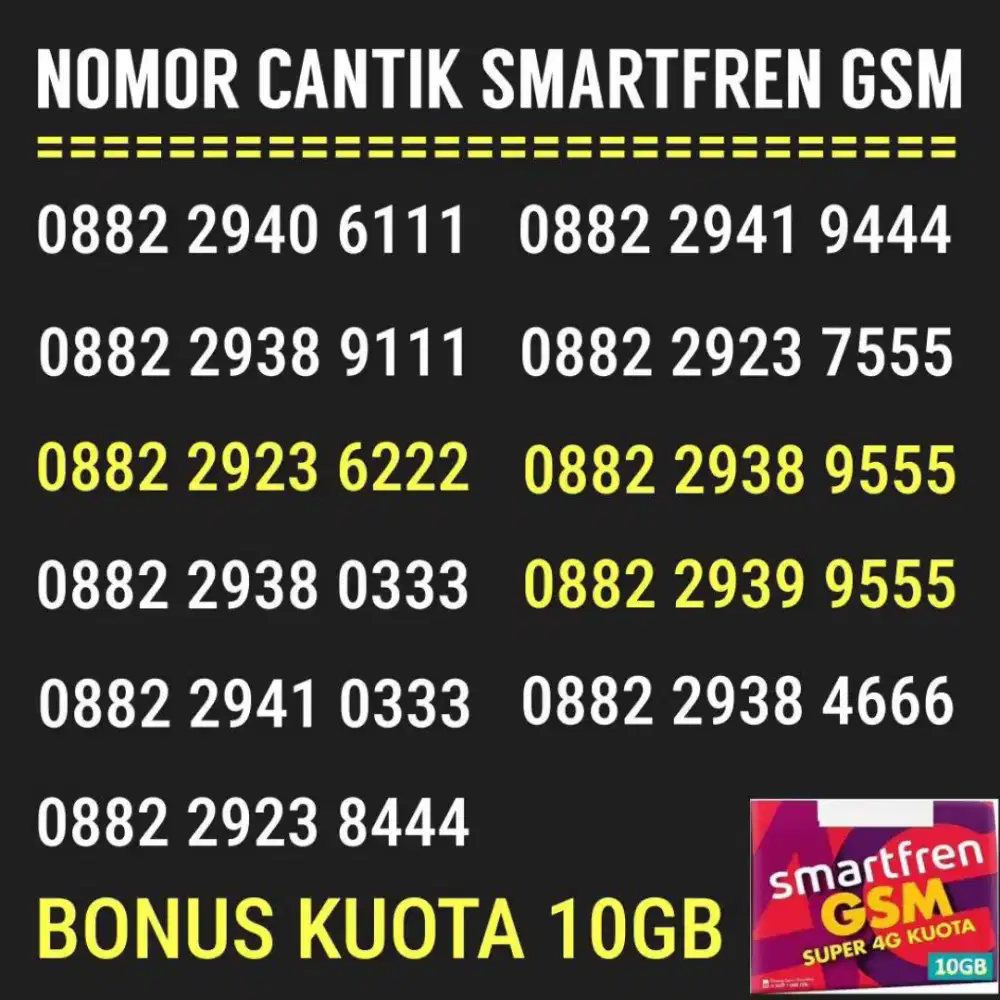 NOMOR CANTIK SMARTFREN GSM TRIPLE