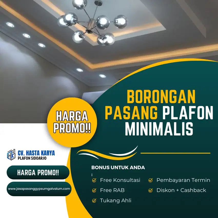 Harga Borongan Pasang Plafon Per Meter Murah Mojokerto