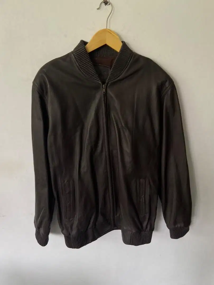 Jaket bomber Kulit Domba Asli Garut Lasminingrat Leather