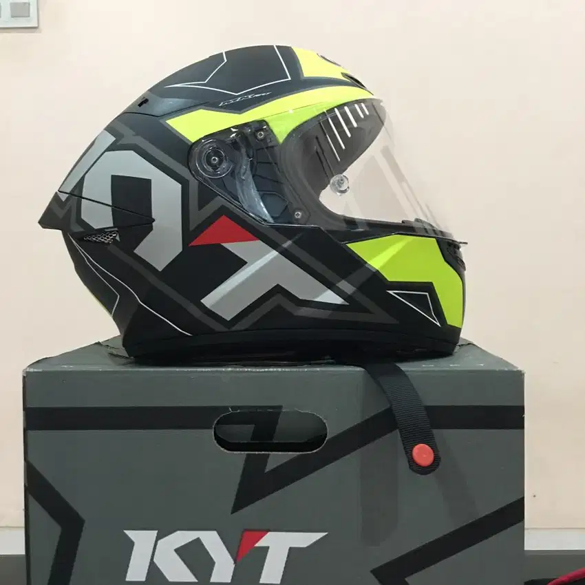 Helm KYT TT Course Electron Yellow .. (second  baru