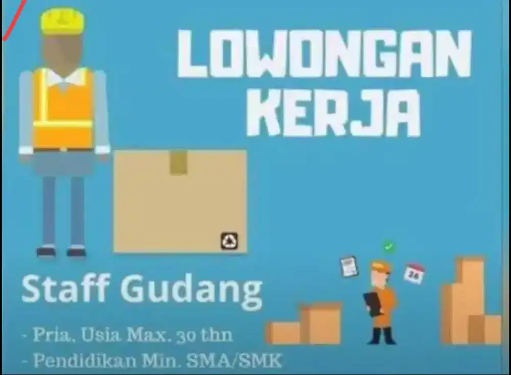 Lowongan Kerja Staff Gudang Helper