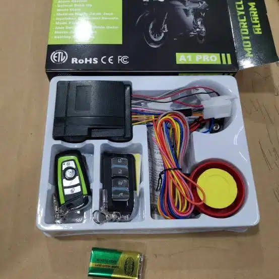 Alarm motor remote dan pasang panggilan
