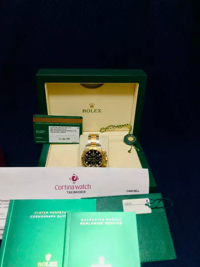 Rolex Daytona Cosmograph 116503 Black Dial With Diamond Index 2016
