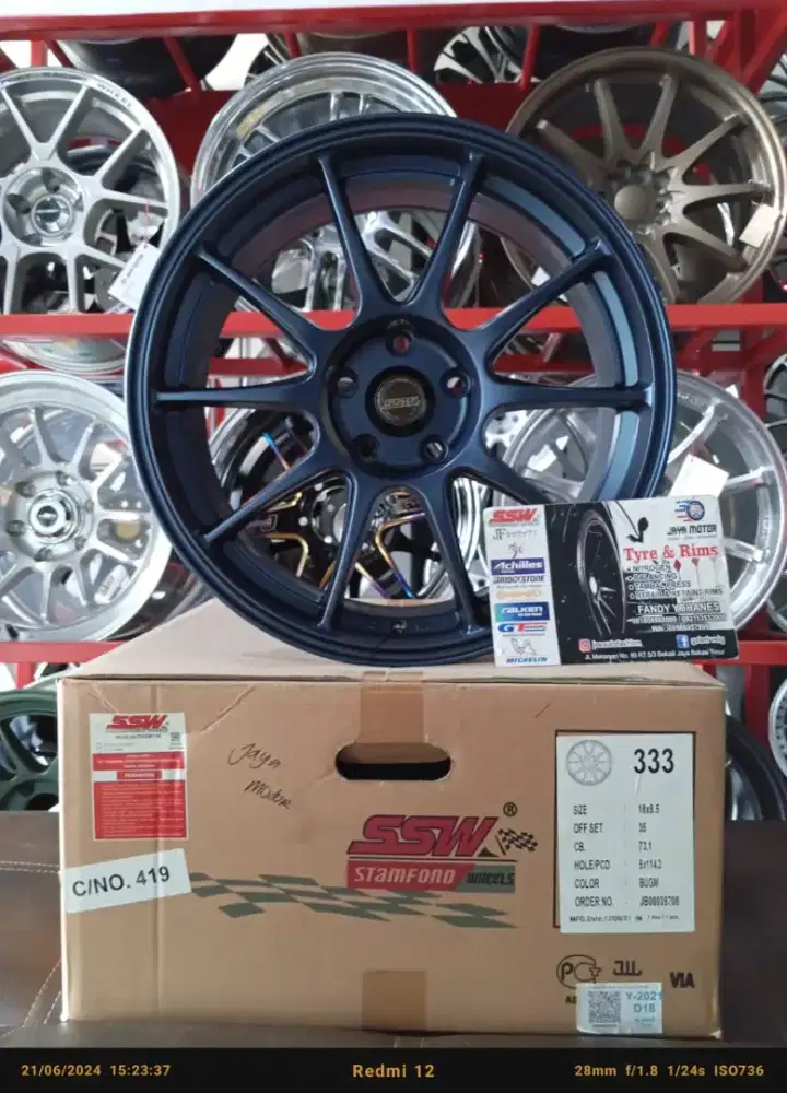 Velg ssw wedsport tc105 r18 5x114.3 lbr8,5 et35