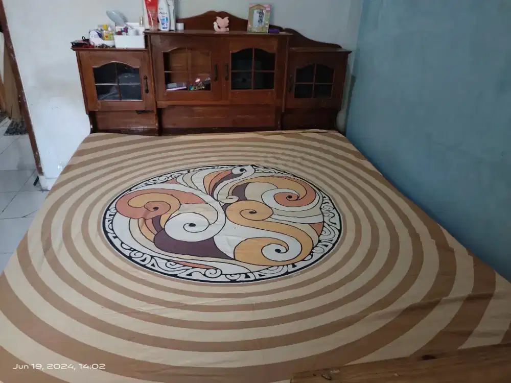 Dipan jati tua thn 90 an uk 180x200 cm