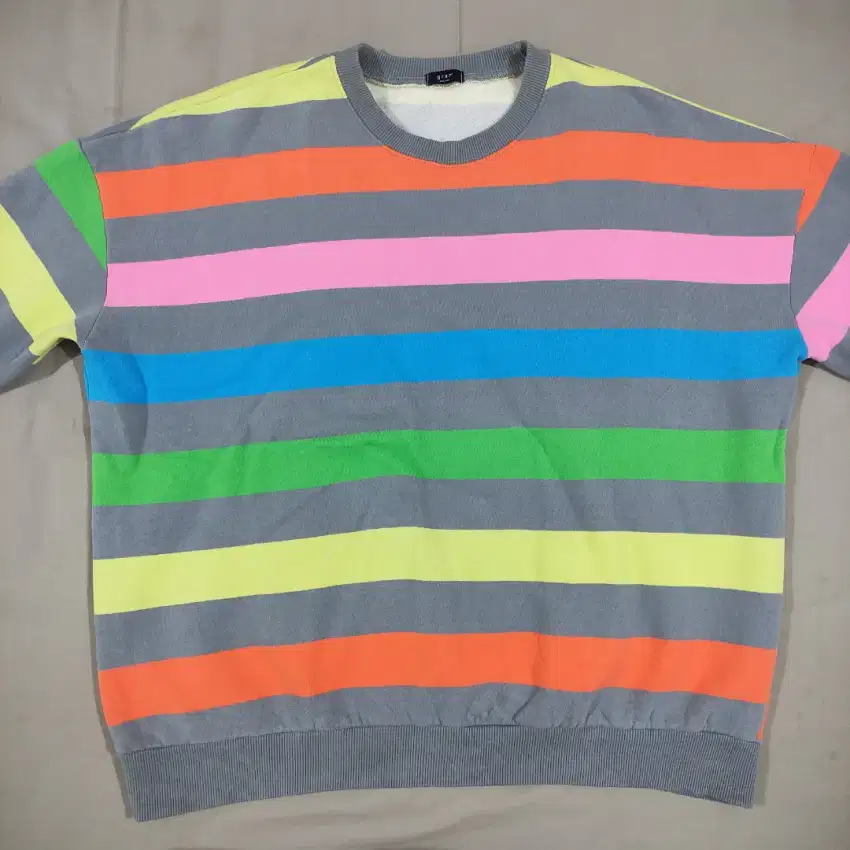 Crewneck Gram Rainbow Striped Oversize