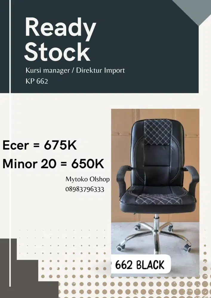 Kursi Manager KP 662 / Direktur Import / Murah meriah