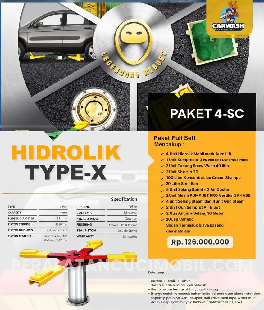 PAKET 4-SC HIDROLIK MOBIL TIPE X