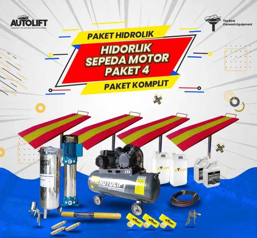 PAKETAN 4 HIDROLIK SEPEDA MOTOR AUTOLIFT TERBARU