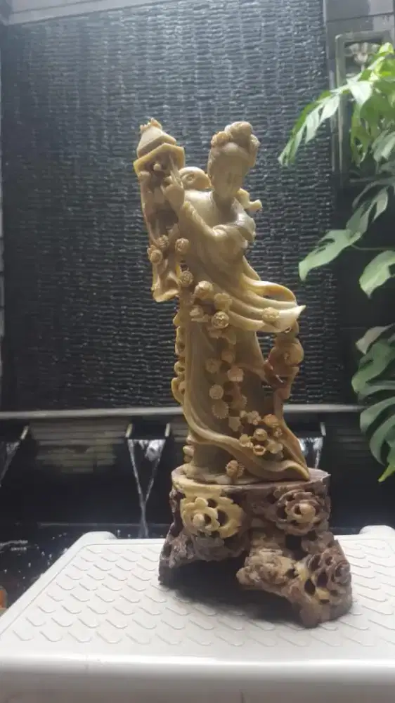 NEGO Koleksi Pribadi Antique Kuno Patung ONYX CALCITE Ex Tiongkok