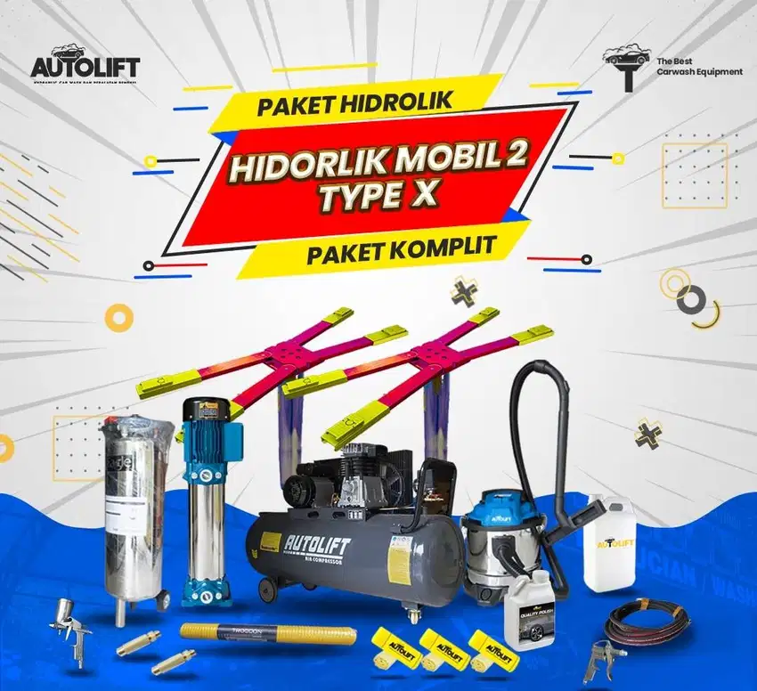 PAKET LENGKAP 2X HIDROLIK MOBIL AUTOLIFT