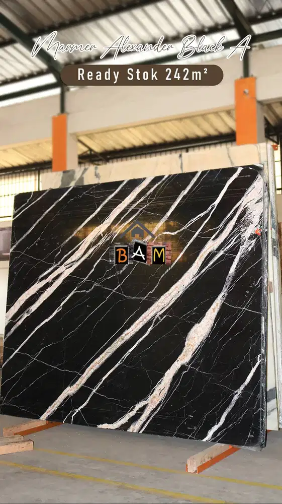 Marmer Urat Hitam Alexander black