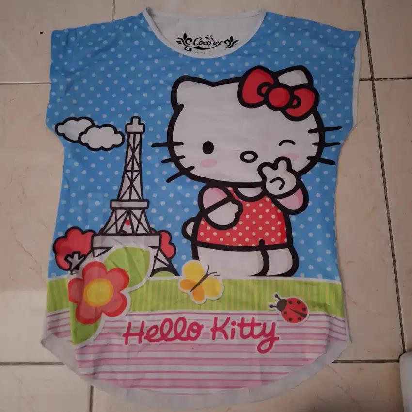 Baju Hello Kitty Biru Anak Perempuan