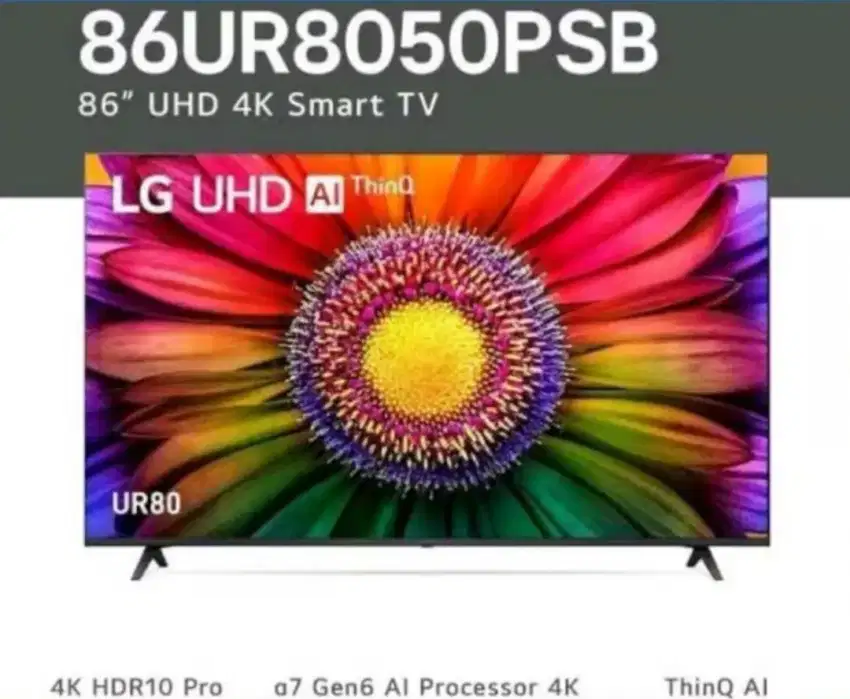 LG Led TV Besar 86 inch 86UR8050 Smart Digital TV Garansi New bisa TT