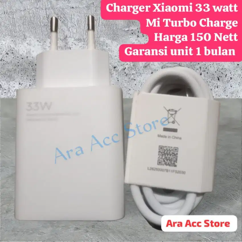 Charger Xiaomi 33 watt Original Mi Turbo Charge