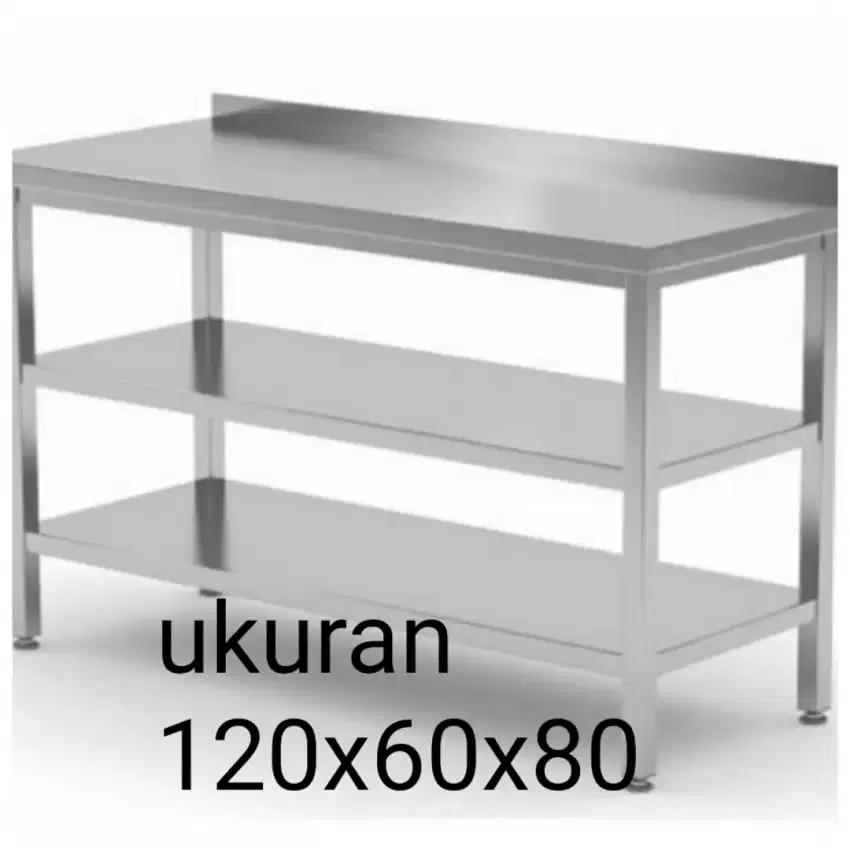 Work Table Stainless Rak Dobel