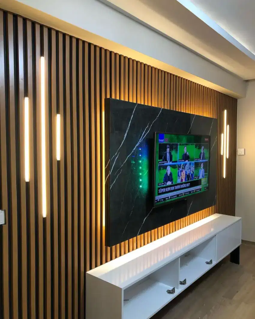 Interior dan Furniture (kitchen Set Minimalis,  Backdroop tv,  )