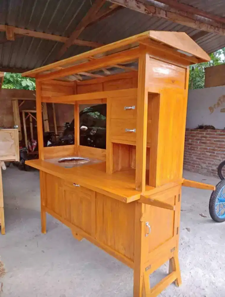 Sedia gerobak angkringan,mie ayam bakso,bubur ayam,sate,soto,roti bakr