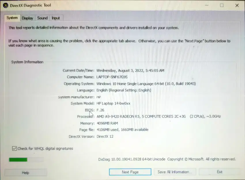 HP Notebook - 14-bw505au