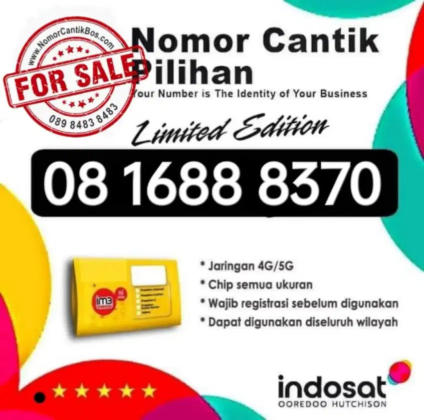 Nomor Cantik INDOSAT 10 DIGIT HOKY BEJO ( 8370 )