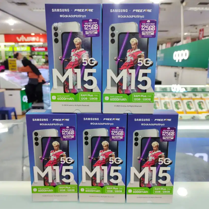 Samsung M15 5G nfc ram 6gb+6gb/128gb baru resmi batere 6000mah