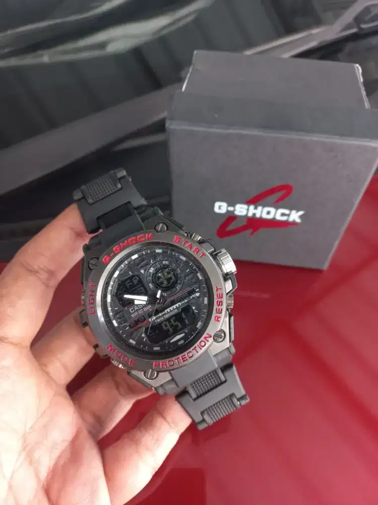 Jam tangan Pria Dualtime tali rantai rubber waterproof