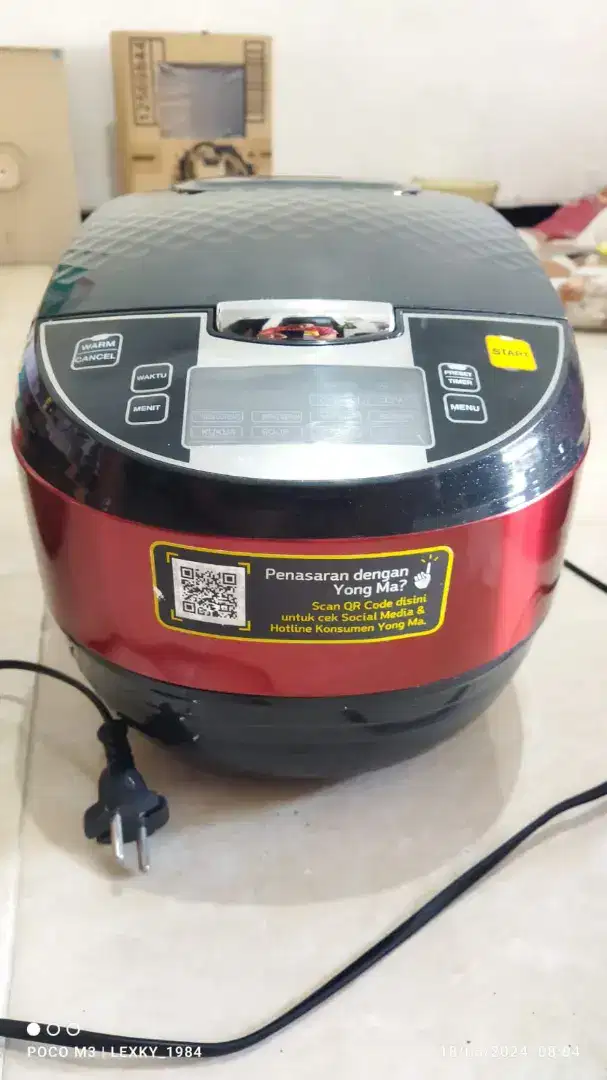 Rice cooker Yong Ma type SMC8027 400w/100w