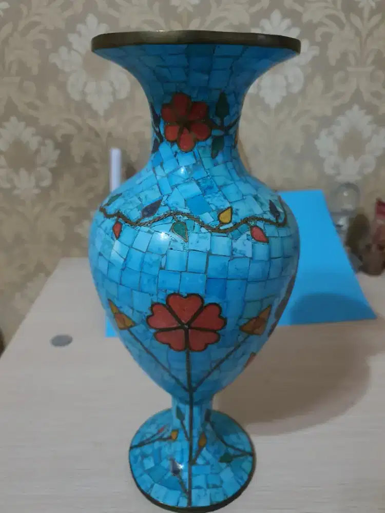 Dijual vas mozaik  persia bahan dr batu pirus